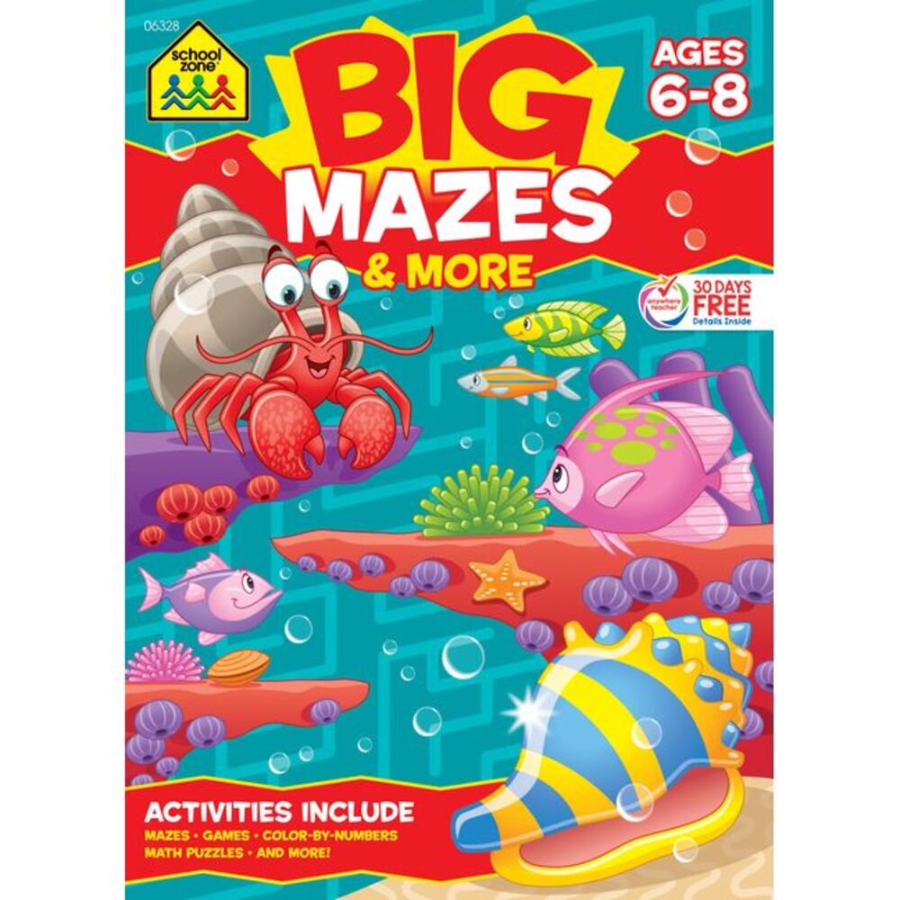 School Zone Big Mazes & More Workbook -- School Zone